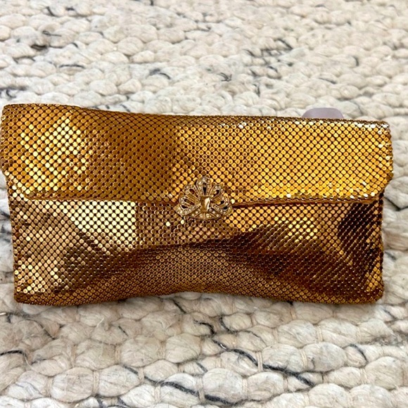 Whiting & Davis Handbags - Whiting & Davis Gold Mesh Clutch